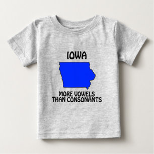 Iowa - Mehr Vokale als Konsonanten Baby T-shirt