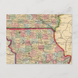 Iowa, Missouri Carte par Mitchell