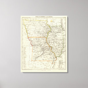 Iowa, Missouri und Illinois Leinwanddruck