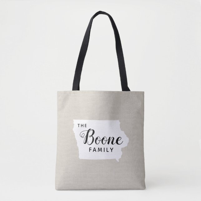 Iowa Monogram Staat Tote Bag Tasche (Vorderseite)