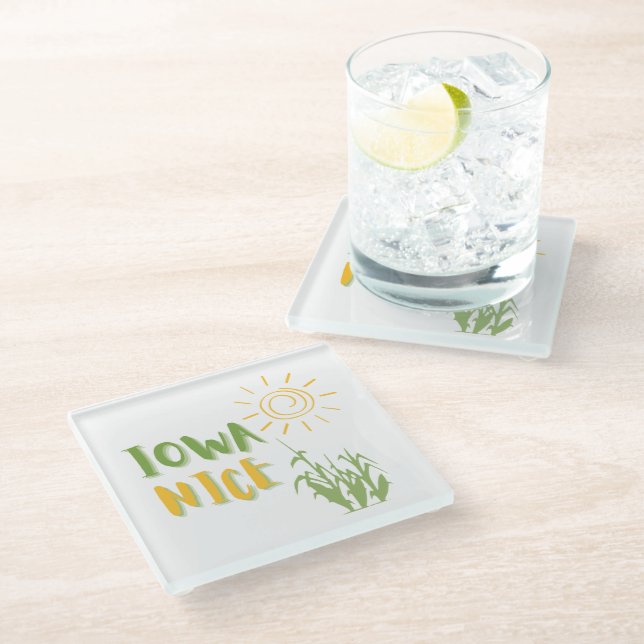 Iowa Nice Untersetzer für Mittelwestler (Schrägansicht)