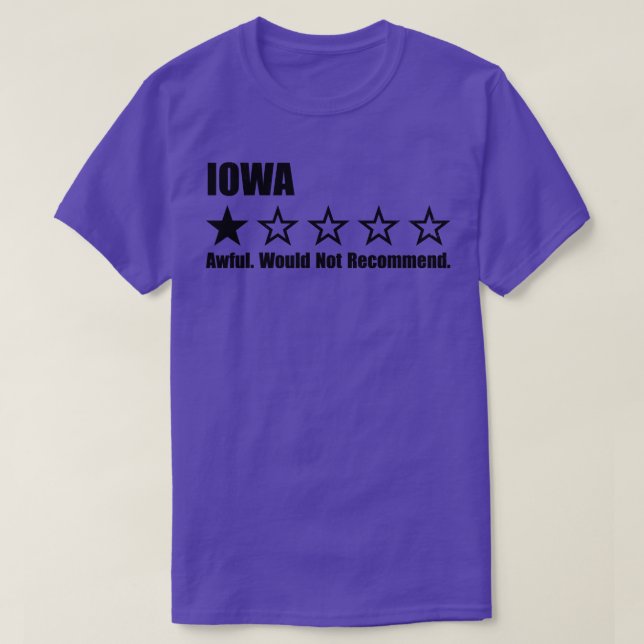 Iowa One Review TShirt (Design vorne)