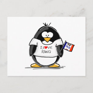 Iowa Penguin Postkarte