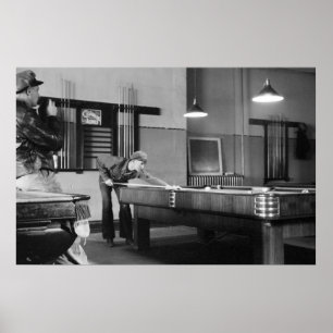 Iowa Pool Hall, 1940 Poster