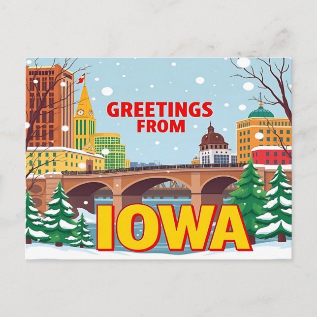 IOWA Postcard Postkarte (Vorderseite)