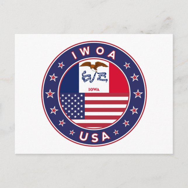 Iowa Postkarte (Vorderseite)