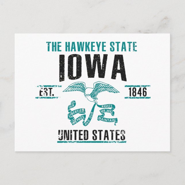 Iowa Postkarte (Vorderseite)