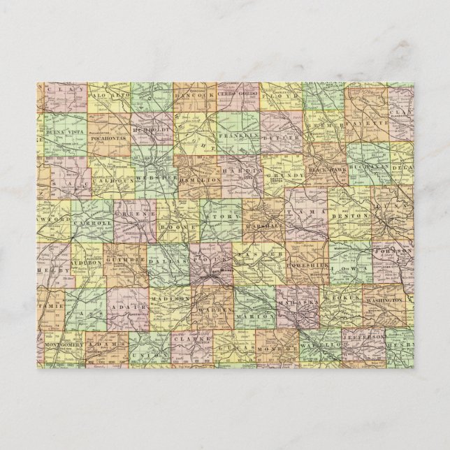 Iowa Postkarte (Vorderseite)