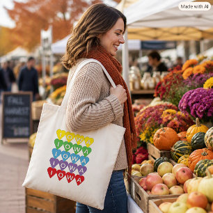 Iowa Pride Bunte Herzen, State Pride Geschenk Tragetasche