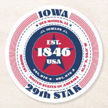 Iowa Red White Blue Typografie