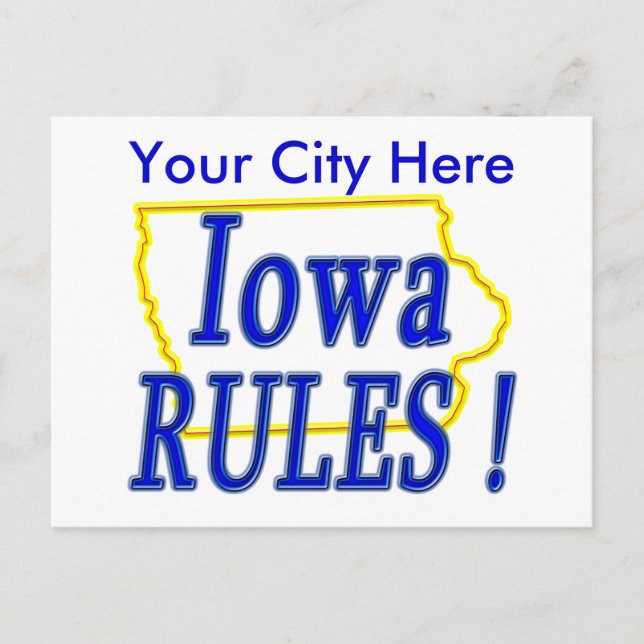 Iowa Regeln ! Postkarte (Vorderseite)