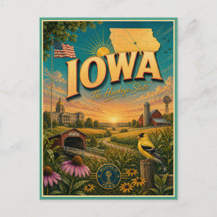 Iowa Retro Reise Souvenir Postkarte