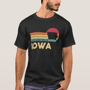 IOWA Retro Vintage US-Staatenkarte Iowa Patriotisc T-Shirt