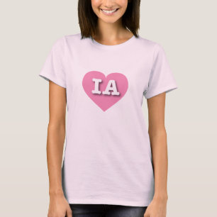Iowa Rosa Herz - I Liebe IA T-Shirt