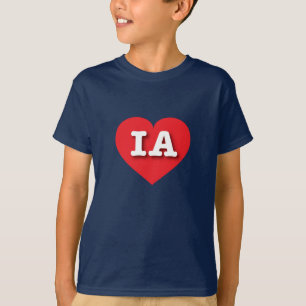 Iowa Rotes Herz - I Liebe IA T-Shirt