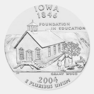 Iowa Runder Aufkleber