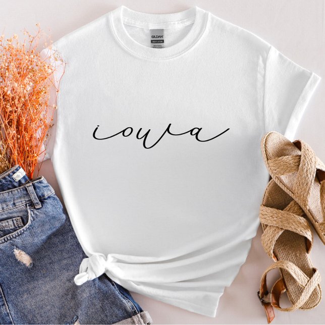 Iowa Script Staat FrauenT - Shirt (Von Creator hochgeladen)