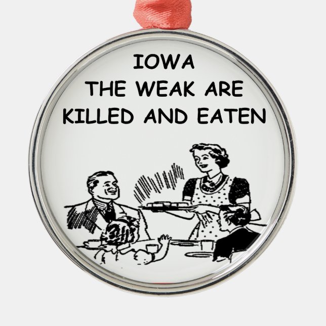 IOWA SILBERNES ORNAMENT (Vorne)