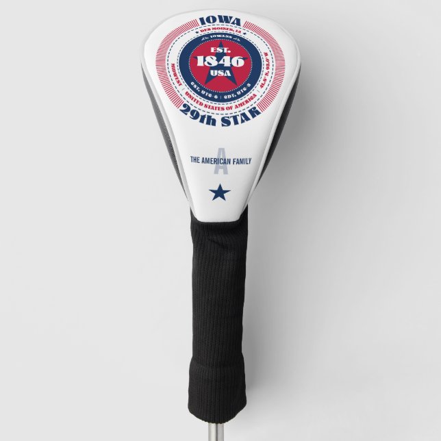 Iowa Staat Circle Custom Golf Head Cover Headcover (Vorderseite)