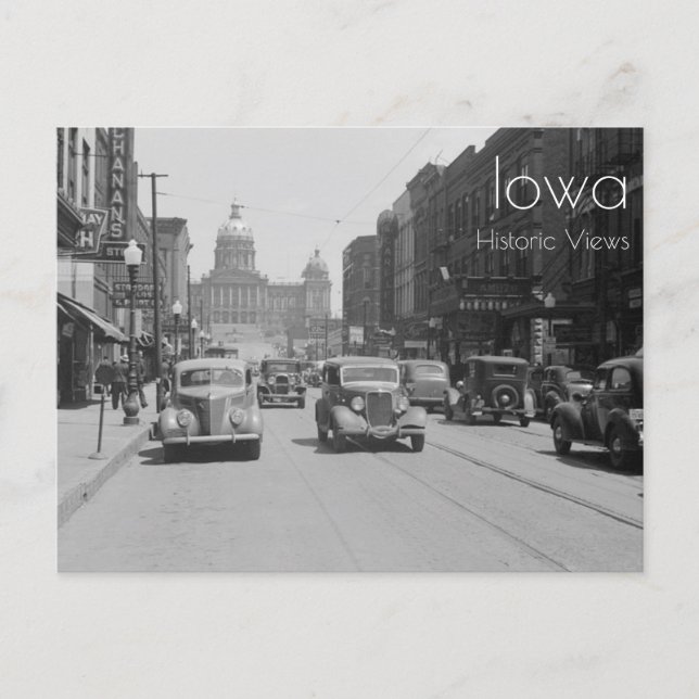 Iowa Staat Hauptstadt Postkarte (Vorderseite)