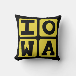 IOWA Staat Iowan Hawkeye Des Moines Cedar Rapids Kissen