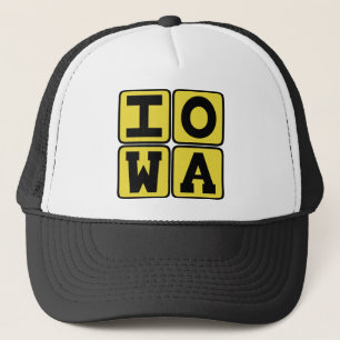 IOWA Staat Iowan Hawkeye Des Moines Cedar Rapids Truckerkappe