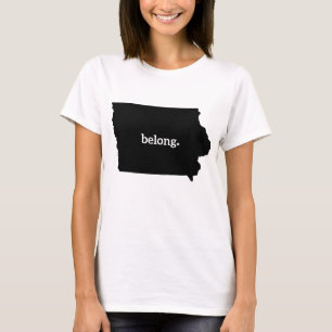Iowa Staat Map Belong T-Shirt