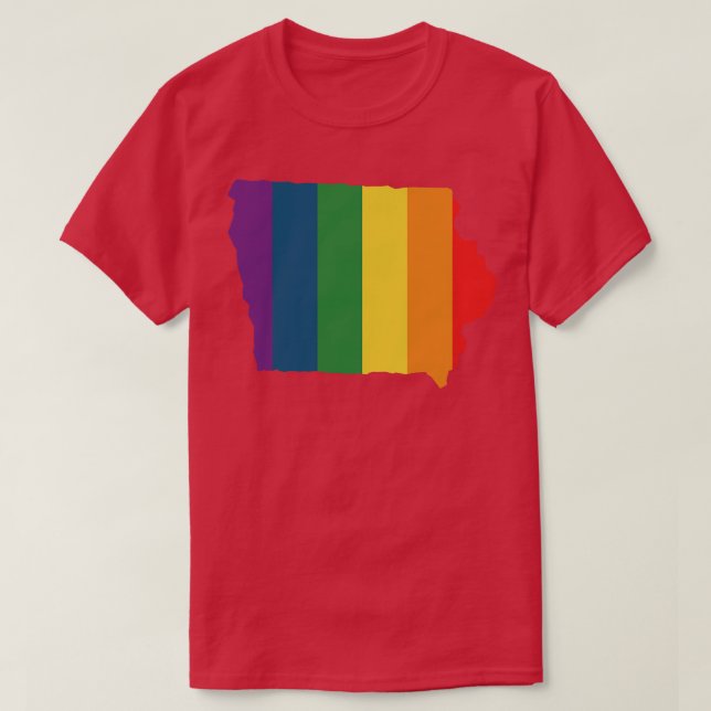 Iowa Staat Rainbow TShirt (Design vorne)