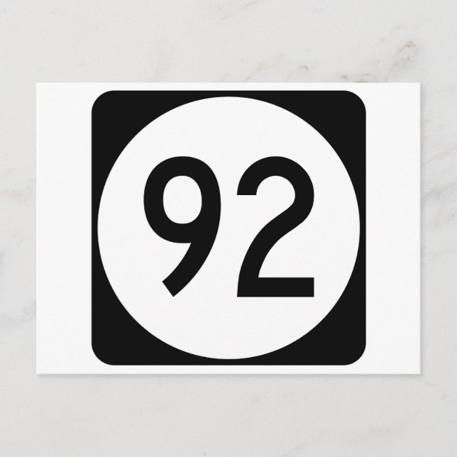 Iowa Staat Route 92 Postkarte (Vorderseite)