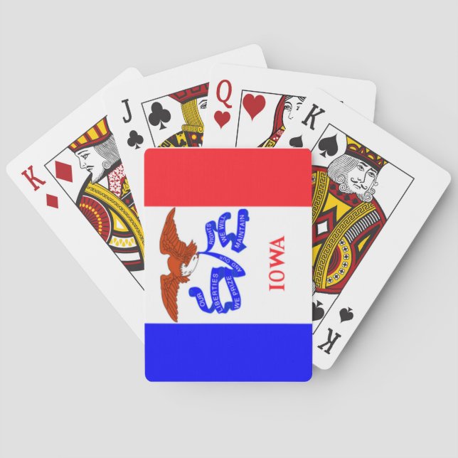 Iowa-Staats-Flaggen-Spielkarten Spielkarten (Rückseite)