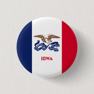 Iowa Staatsflagge Button