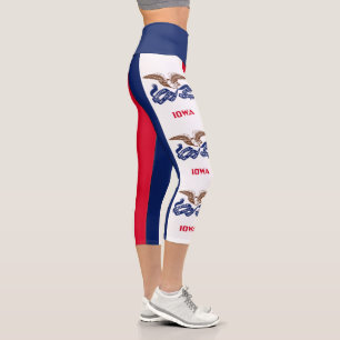 Iowa Staatsflagge Capri Leggings
