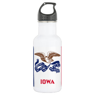 Iowa Staatsflagge Edelstahlflasche