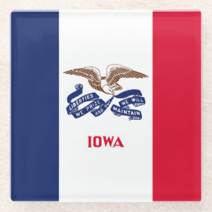 Iowa Staatsflagge Glasuntersetzer