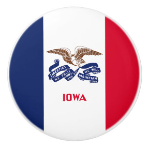 Iowa Staatsflagge Keramikknauf