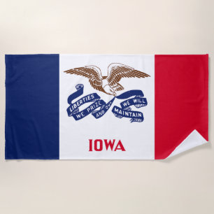 Iowa Staatsflagge Strandtuch