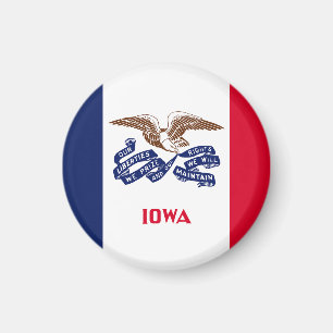 Iowa Staatsflagge USA Magnet