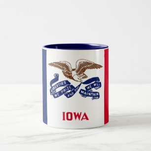 Iowa Staatsflagge Zweifarbige Tasse