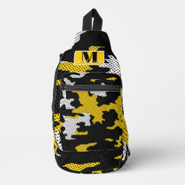 Iowa State Black Gold Bold Camo Pattern Crossbody Bag