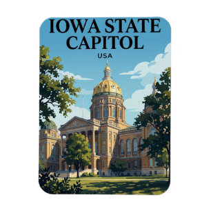Iowa State Capitol USA Magnet