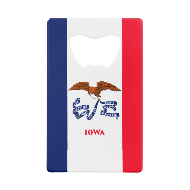 Iowa State Flag Design Geldkarten Flaschenöffner (Vorderseite)