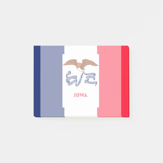 Iowa State Flag Design Post-it Klebezettel (Vorderseite)