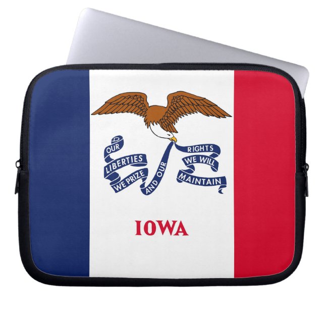 Iowa State Flag Laptop Sleeve (Vorderseite)