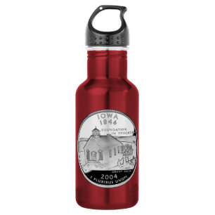 Iowa-State-Vierteldollarmünze Rückseite Faux Trinkflasche