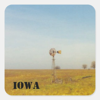 Iowa-Szenen Quadratischer Aufkleber