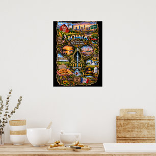 Iowa-Totenkopf-Kunstprint State of Mind Poster