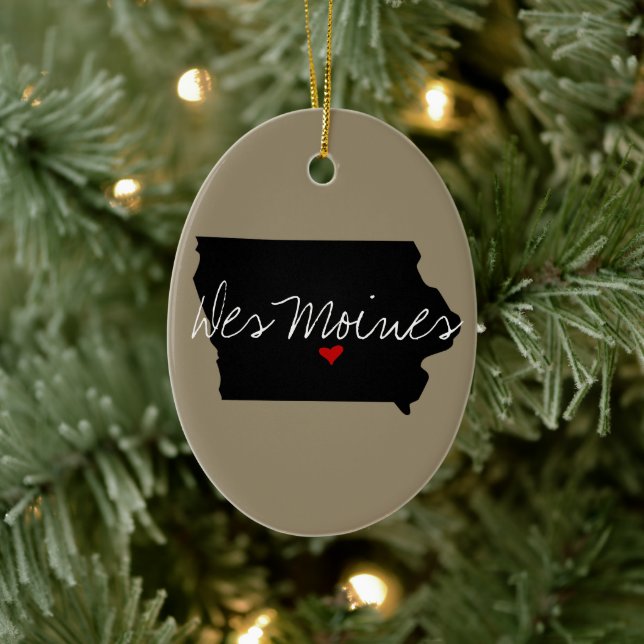 Iowa Town Keramik Ornament (Baum)