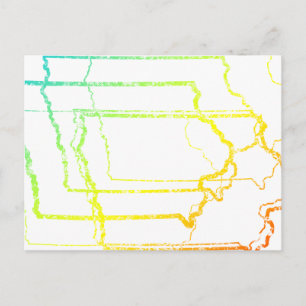 Iowa verblassen Unschärfe Postkarte