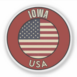 Iowa Vereinigte Staaten von Amerika Aufkleber