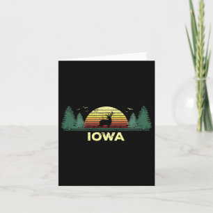Iowa Vintage Hirschjagd Sunset Souvenir Karte